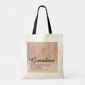 Oma Definitie Roze Goud Glitters Tote Bag (Achterkant)