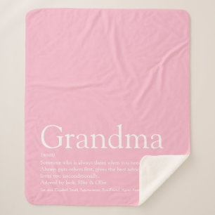 Oma Definitie Roze Modern Plezierig Sherpa Deken