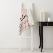 Oma definitie script roze goud glitters sherpa deken (In situ)