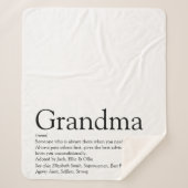 Oma Definition Black en White Modern Fun Sherpa Deken (Voorkant)