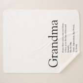 Oma Definition Black en White Modern Fun Sherpa Deken (Voorkant (horizontaal))