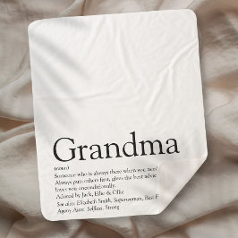 Oma Definition Black en White Modern Fun Sherpa Deken