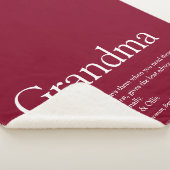 Oma Definition Burgundy Modern Fun Sherpa Deken (3/4)