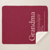 Oma Definition Burgundy Modern Fun Sherpa Deken (Voorkant (horizontaal))