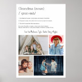 Oma Definition Gepersonaliseerde 4 foto collage Poster (Voorkant)
