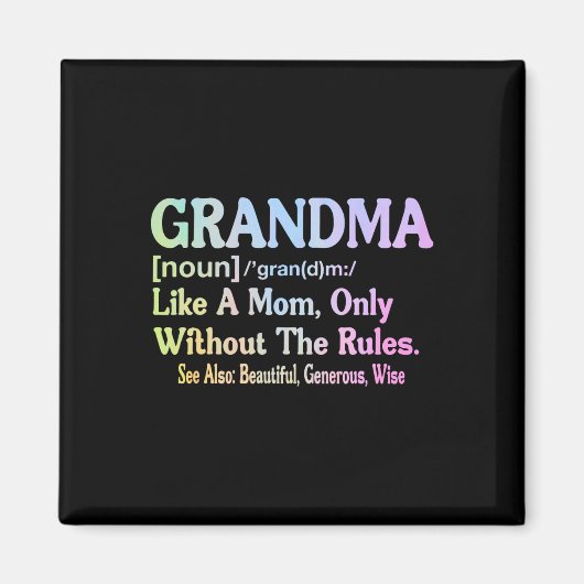 Oma Definition Grappig Gezegde voor oma Mo Magneet (Voorkant)