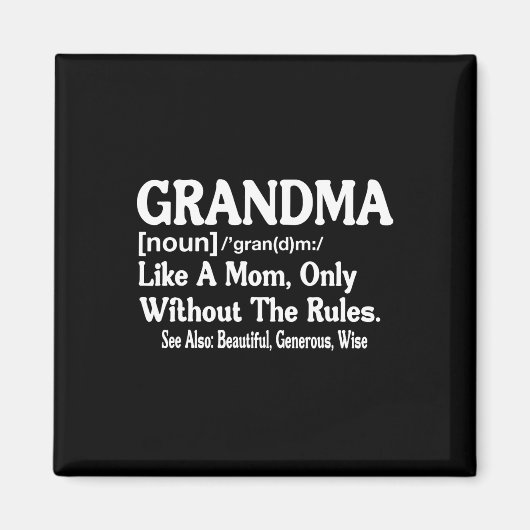 Oma Definition Grappig Gezegde voor oma Mo Magneet (Voorkant)