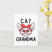 Oma Devon Rex kattenliefhebbers kat Nana Moederdag Kaart (Gele Bloem)