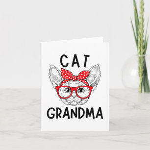 Oma Devon Rex kattenliefhebbers kat Nana Moederdag Kaart