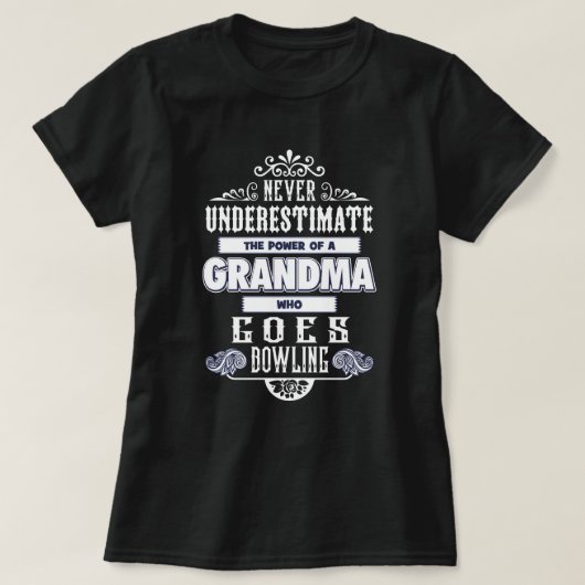 Oma die Goes Bowling gaat T-shirt (Design voorkant)