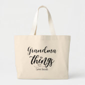 Oma Dingen Custom Gift van kleinkinderen Grote Tote Bag (Voorkant)
