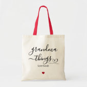 Oma Dingen Custom Gift van kleinkinderen Tote Bag (Voorkant)