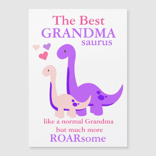 Oma Dinosaur Moederdag Magnetische kaart (Voorkant)