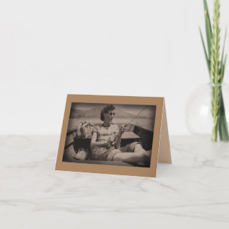 Oma Dorothy Vist jaren 50 Bedankkaart