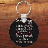 Oma een klein beetje ouder een beetje leraar sleutelhanger (Voorkant)