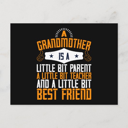 Oma - Een oma is de beste vriend Briefkaart (Voorkant)