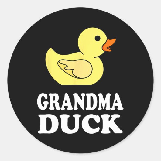 Oma Eend Shirt Grappige Moederdag Mama Rubber D Ronde Sticker (Voorkant)