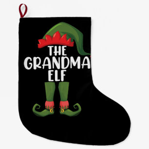 Oma Elf bijpassende gezinsgroep Kerstfeest Grote Kerstsok