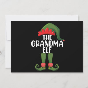 Oma Elf bijpassende gezinsgroep Kerstfeest  Kaart