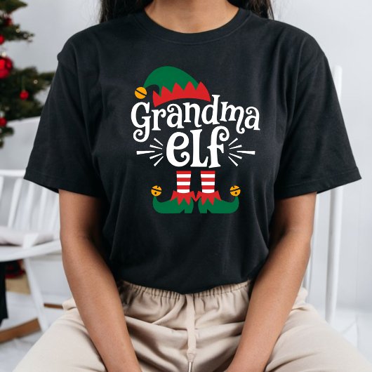 Oma Elf Funny Elf Matching Christmas Gift T-shirt