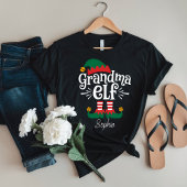 Oma Elf Funny Elf Matching Christmas Gift T-shirt