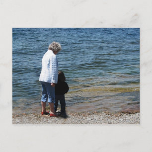 Oma en Devin Briefkaart