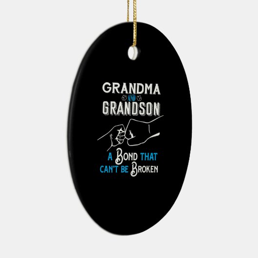 Oma- en Grandson Bond Premium Keramisch Ornament (Rechts)