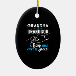 Oma- en Grandson Bond Premium Keramisch Ornament
