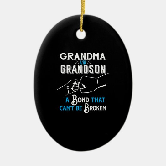 Oma- en Grandson Bond Premium Keramisch Ornament (Voorkant)