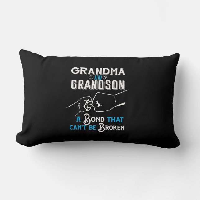 Oma- en Grandson Bond Premium Kussen (Voorkant)