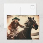 Oma en haar renpaard briefkaart (Voorkant / Achterkant)