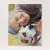 Oma en hond legpuzzel (Verticaal)
