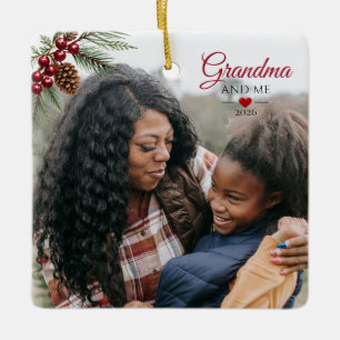 Oma en ik Foto Kerstmis Keramisch Ornament