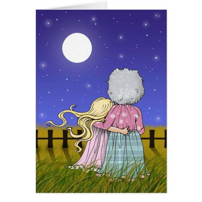 Oma en kleindochter kaart (Voorkant)