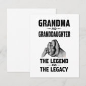 Oma en kleindochter Legende en Erfenis Kaart (Voorkant / Achterkant)