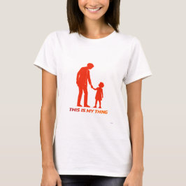 Oma en kleindochter Silhouette Levensstijl T-shirt