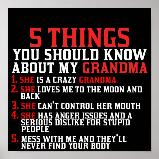 Oma en kleinkinderen poster (Voorkant)