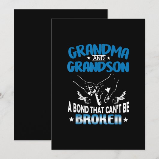 Oma en kleinzoon een band die niet verbroken kan w kaart (Voorkant / Achterkant)