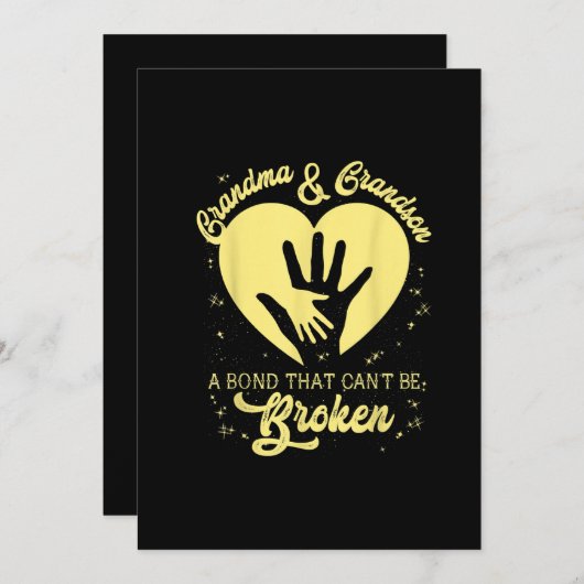 Oma en kleinzoon een onbreekbare band kaart (Voorkant / Achterkant)