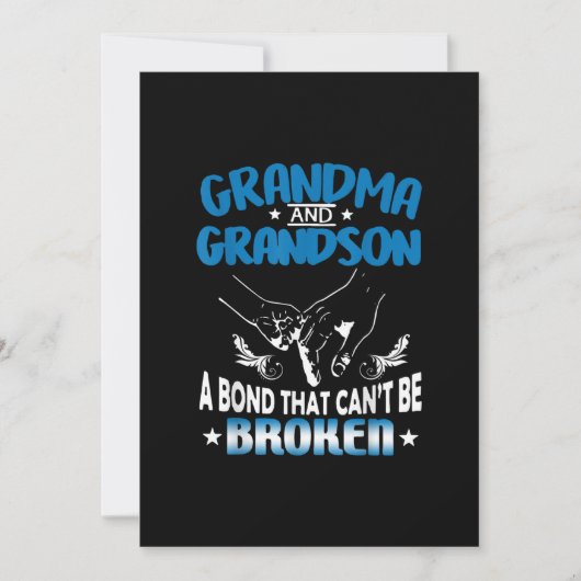 Oma en kleinzoon een onbreekbare band kaart (Voorkant)
