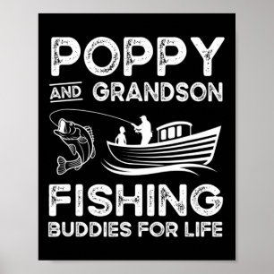 Oma en kleinzoon vissen maatjes voor het leven cad poster