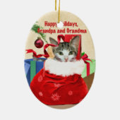 Oma en Oma's kerstversiering Keramisch Ornament (Achterkant)