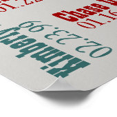 Oma en Oma's kleinkinderen Names Birthdays Poster (Hoek)