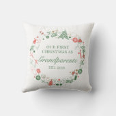 Oma en opa 1e kerst hoedenboom handschoenen patroo kussen (Achterkant)