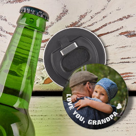 Oma en opa-dag Liefde voor Opa Foto Button Flesopener