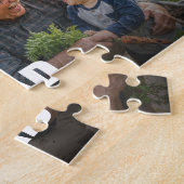 Oma en opa-dag Opa-foto-cadeau Legpuzzel (Zijkant)
