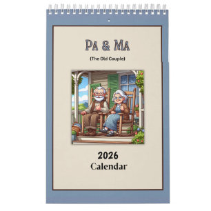 Oma en opa (de oude mensen) Fun 2026 Kalender