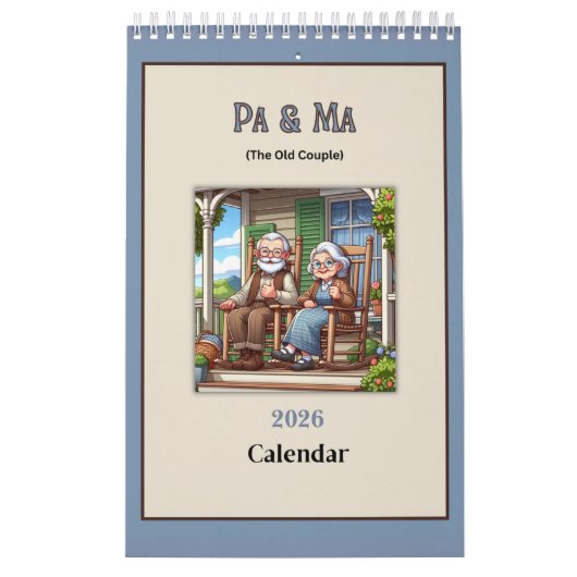 Oma en opa (de oude mensen) Fun 2026 Kalender (Hoes)