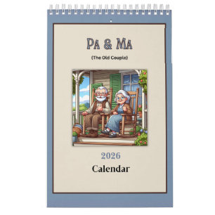 Oma en opa (de oude mensen) Fun 2026 Kalender