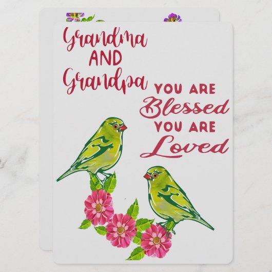 Oma en opa feestdagenkaart (Voorkant / Achterkant)